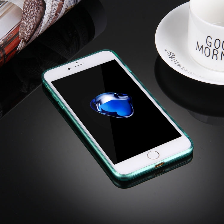 For iPhone 8 Plus & 7 Plus   0.5mm Ultra-thin Dark Color Transparent TPU Protective Case