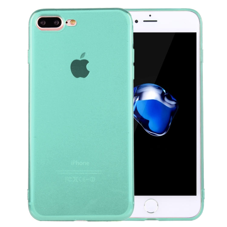 For iPhone 8 Plus & 7 Plus   0.5mm Ultra-thin Dark Color Transparent TPU Protective Case