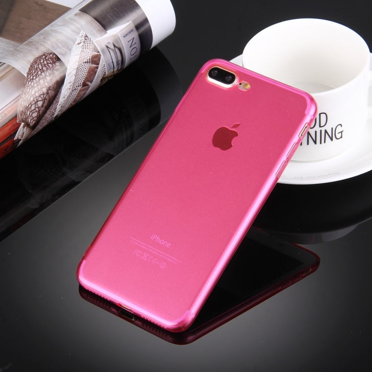 For iPhone 8 Plus & 7 Plus   0.5mm Ultra-thin Dark Color Transparent TPU Protective Case