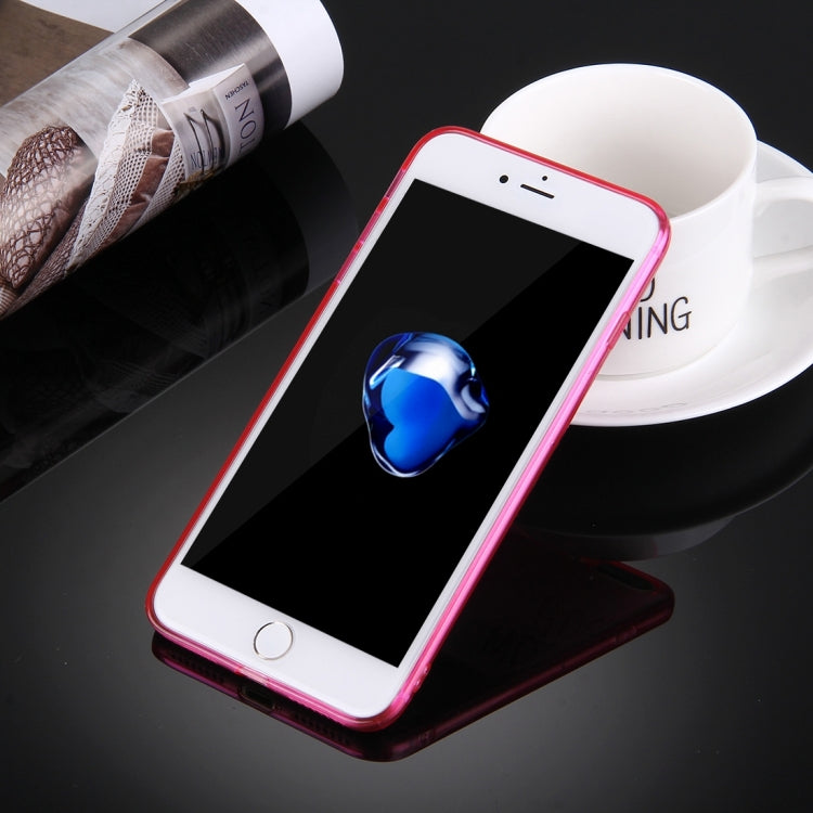 For iPhone 8 Plus & 7 Plus   0.5mm Ultra-thin Dark Color Transparent TPU Protective Case