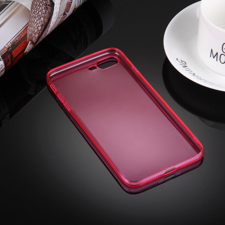 For iPhone 8 Plus & 7 Plus   0.5mm Ultra-thin Dark Color Transparent TPU Protective Case