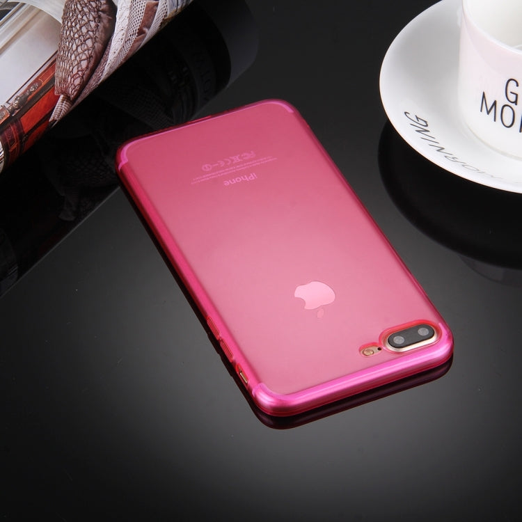 For iPhone 8 Plus & 7 Plus   0.5mm Ultra-thin Dark Color Transparent TPU Protective Case