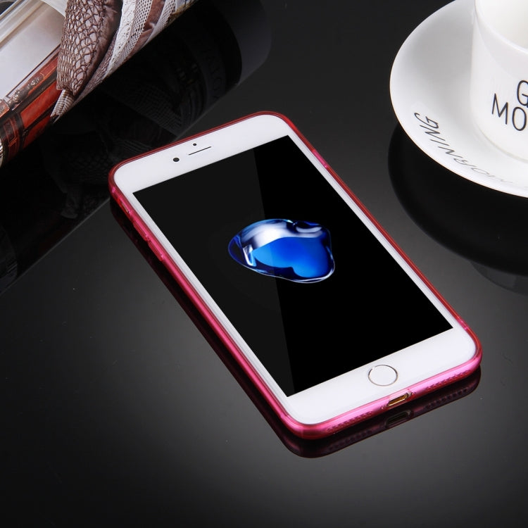For iPhone 8 Plus & 7 Plus   0.5mm Ultra-thin Dark Color Transparent TPU Protective Case