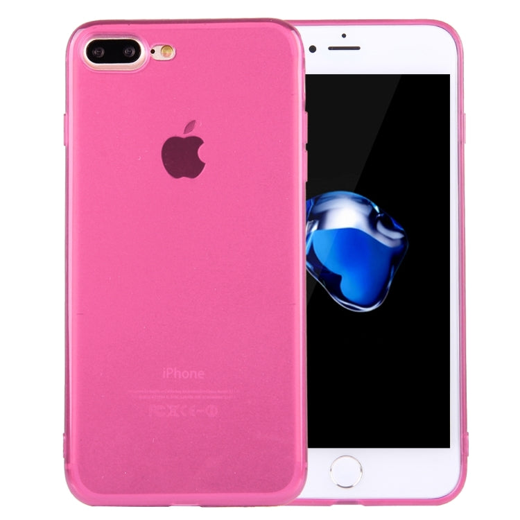 For iPhone 8 Plus & 7 Plus   0.5mm Ultra-thin Dark Color Transparent TPU Protective Case