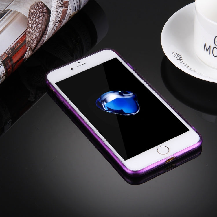 For iPhone 8 Plus & 7 Plus   0.5mm Ultra-thin Dark Color Transparent TPU Protective Case