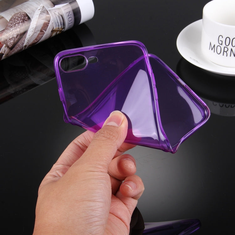 For iPhone 8 Plus & 7 Plus   0.5mm Ultra-thin Dark Color Transparent TPU Protective Case