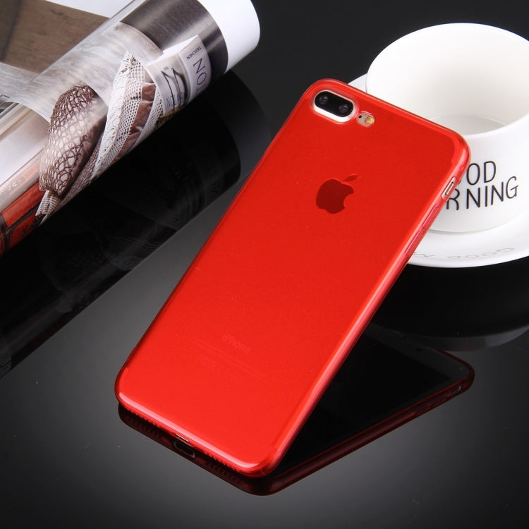 For iPhone 8 Plus & 7 Plus   0.5mm Ultra-thin Dark Color Transparent TPU Protective Case