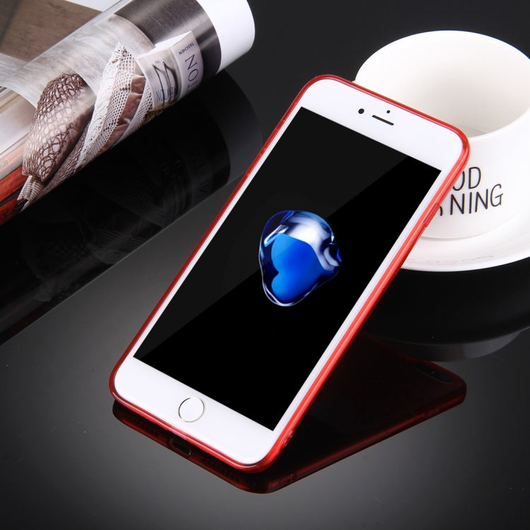 For iPhone 8 Plus & 7 Plus   0.5mm Ultra-thin Dark Color Transparent TPU Protective Case