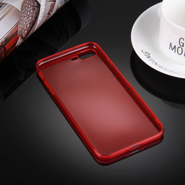 For iPhone 8 Plus & 7 Plus   0.5mm Ultra-thin Dark Color Transparent TPU Protective Case