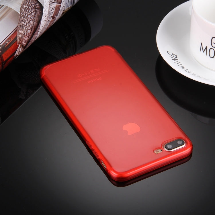 For iPhone 8 Plus & 7 Plus   0.5mm Ultra-thin Dark Color Transparent TPU Protective Case