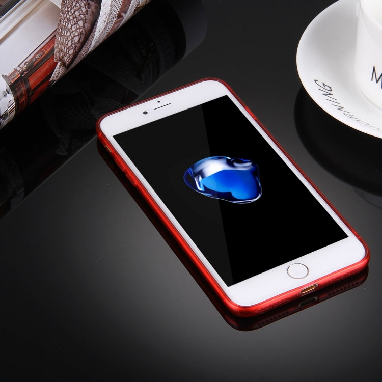 For iPhone 8 Plus & 7 Plus   0.5mm Ultra-thin Dark Color Transparent TPU Protective Case