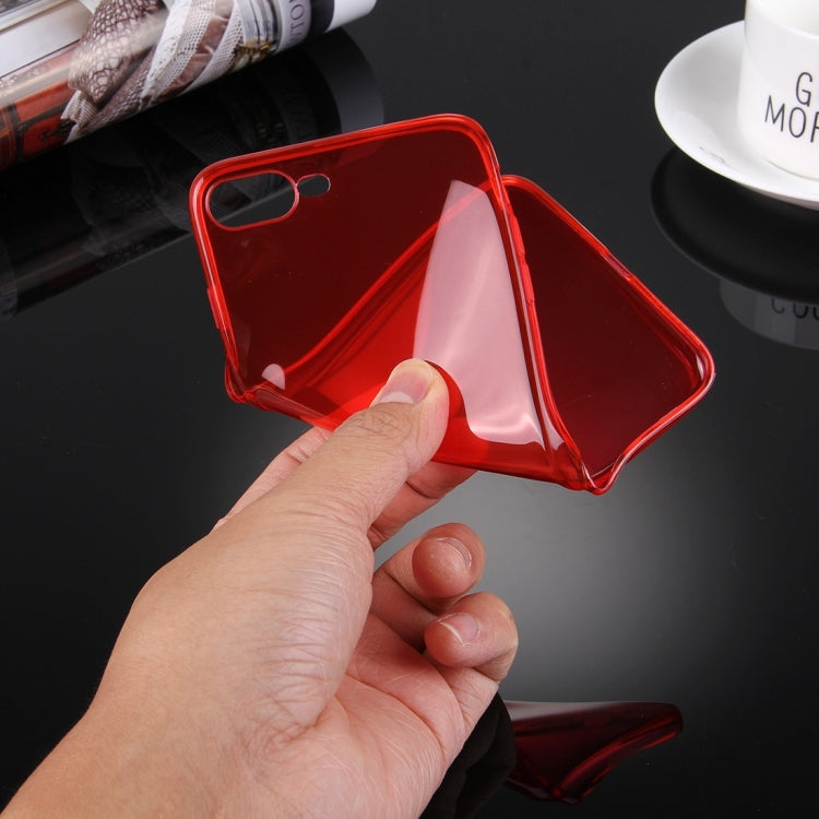 For iPhone 8 Plus & 7 Plus   0.5mm Ultra-thin Dark Color Transparent TPU Protective Case