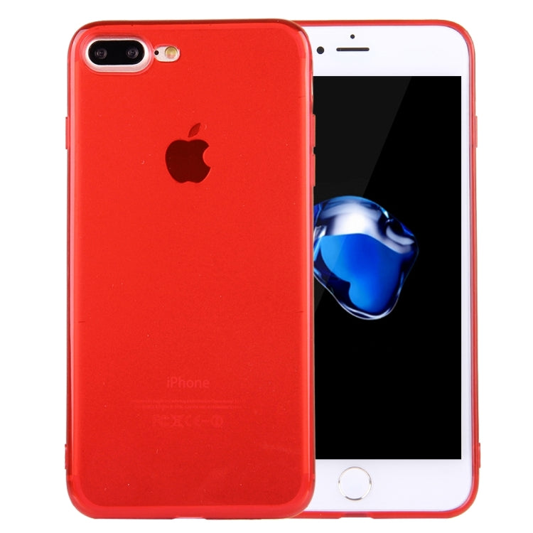 For iPhone 8 Plus & 7 Plus   0.5mm Ultra-thin Dark Color Transparent TPU Protective Case