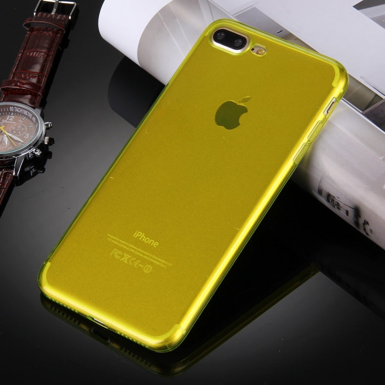 For iPhone 8 Plus & 7 Plus   0.5mm Ultra-thin Dark Color Transparent TPU Protective Case