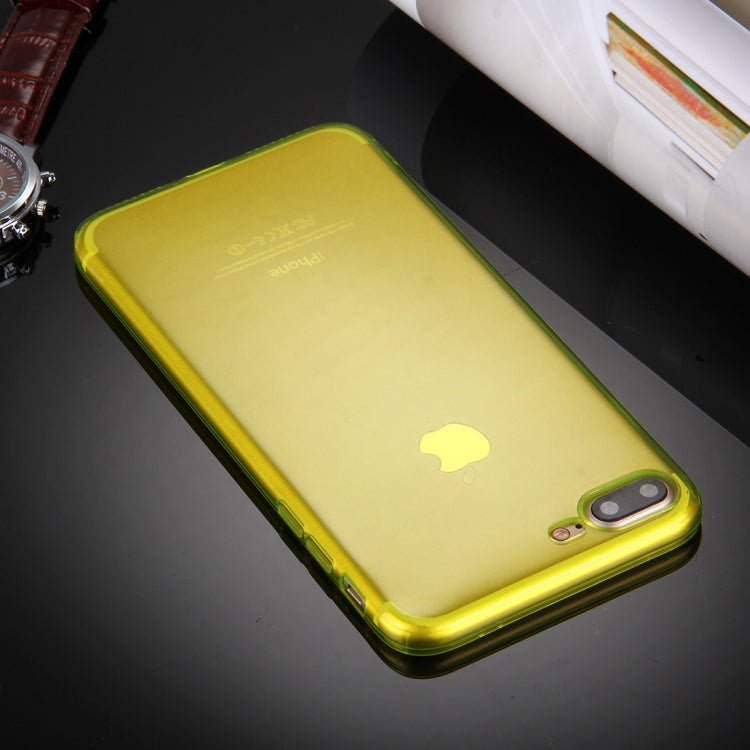 For iPhone 8 Plus & 7 Plus   0.5mm Ultra-thin Dark Color Transparent TPU Protective Case