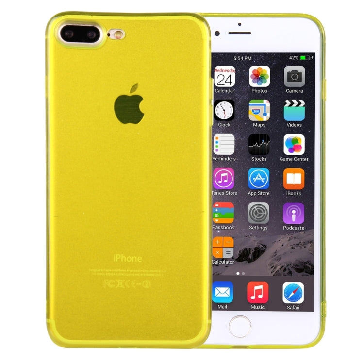 For iPhone 8 Plus & 7 Plus   0.5mm Ultra-thin Dark Color Transparent TPU Protective Case