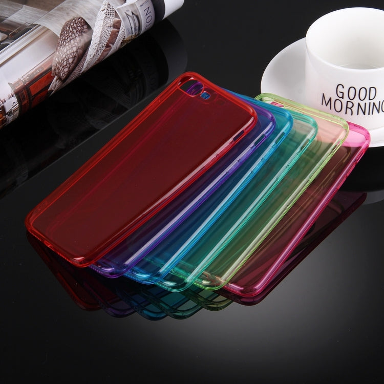 For iPhone 8 Plus & 7 Plus   0.5mm Ultra-thin Dark Color Transparent TPU Protective Case