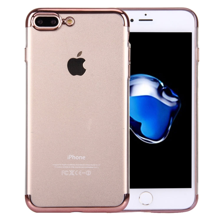 For iPhone 8 Plus & 7 Plus   Electroplating Soft TPU Protective Cover Case