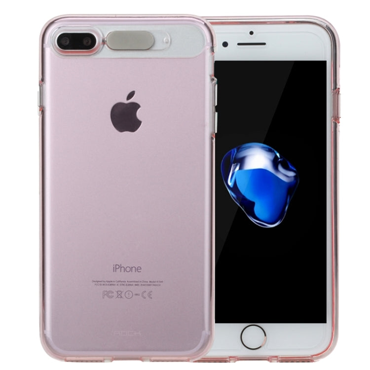 ROCK for iPhone 8 Plus & 7 Plus   Slide Slice Design TPU + PC Protective Case with Colour Call LED Lighting Flashing Function