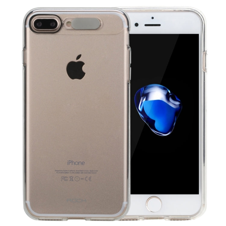 ROCK for iPhone 8 Plus & 7 Plus   Slide Slice Design TPU + PC Protective Case with Colour Call LED Lighting Flashing Function