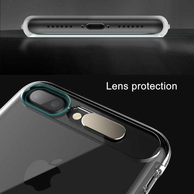 ROCK for iPhone 8 Plus & 7 Plus   Slide Slice Design TPU + PC Protective Case with Colour Call LED Lighting Flashing Function