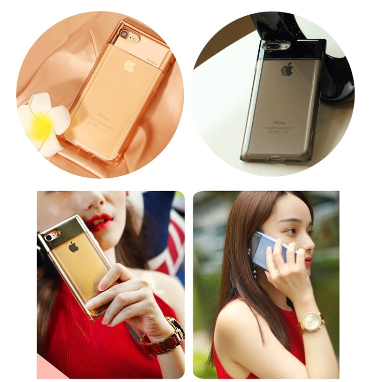 ROCK Crystal Series for iPhone 8 Plus & 7 Plus   Fashion Perfume Bottle Shape TPU + PC Protective Case with Sling Hole & Call LED Lighting Flashing Function