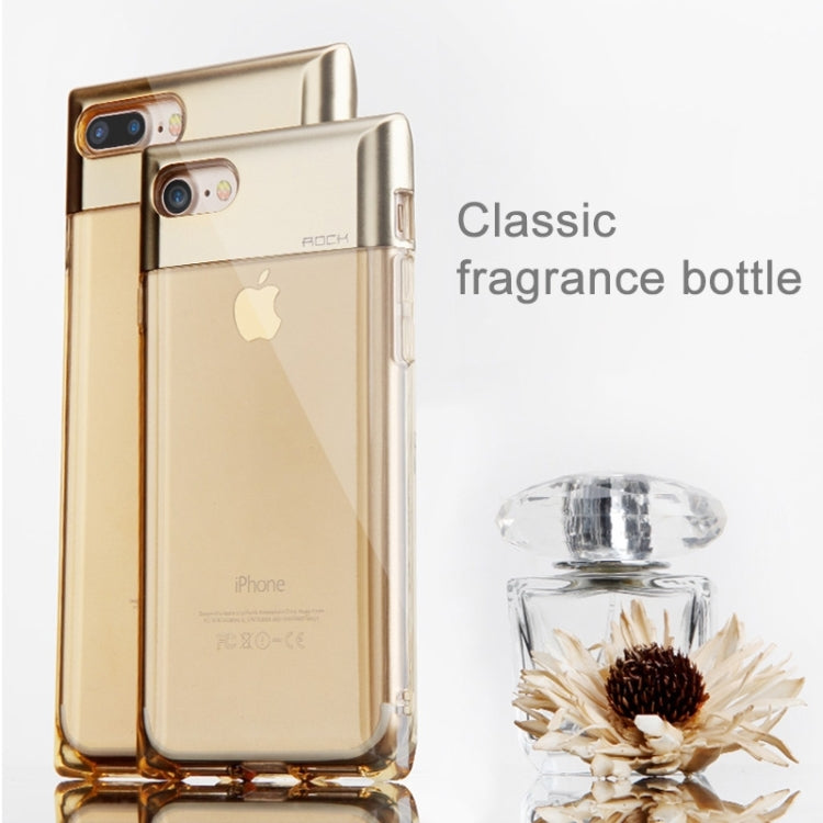 ROCK Crystal Series for iPhone 8 Plus & 7 Plus   Fashion Perfume Bottle Shape TPU + PC Protective Case with Sling Hole & Call LED Lighting Flashing Function