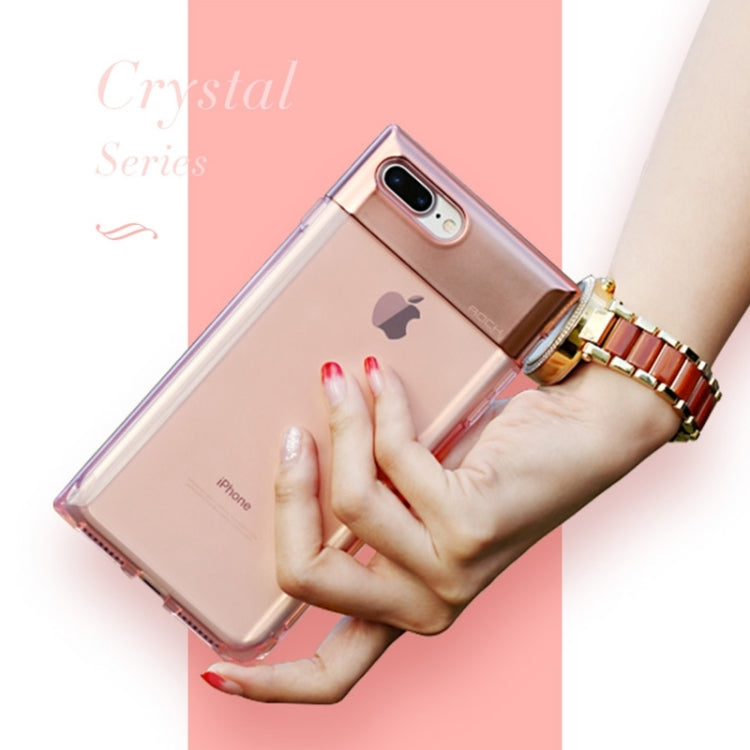 ROCK Crystal Series for iPhone 8 Plus & 7 Plus   Fashion Perfume Bottle Shape TPU + PC Protective Case with Sling Hole & Call LED Lighting Flashing Function