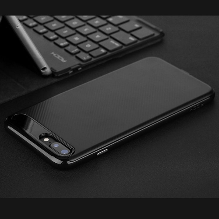 ROCK Vision Series for iPhone 8 Plus & 7 Plus   Artistic Carbon Fibre Texture TPU + PC Protective Case with Sling Hole