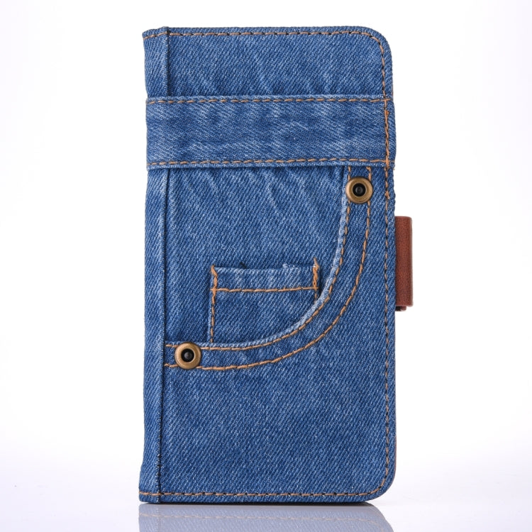 For iPhone 8 Plus & 7 Plus   Denim Cloth Texture Horizontal Flip Leather Case with Holder & Card Slots & Wallet