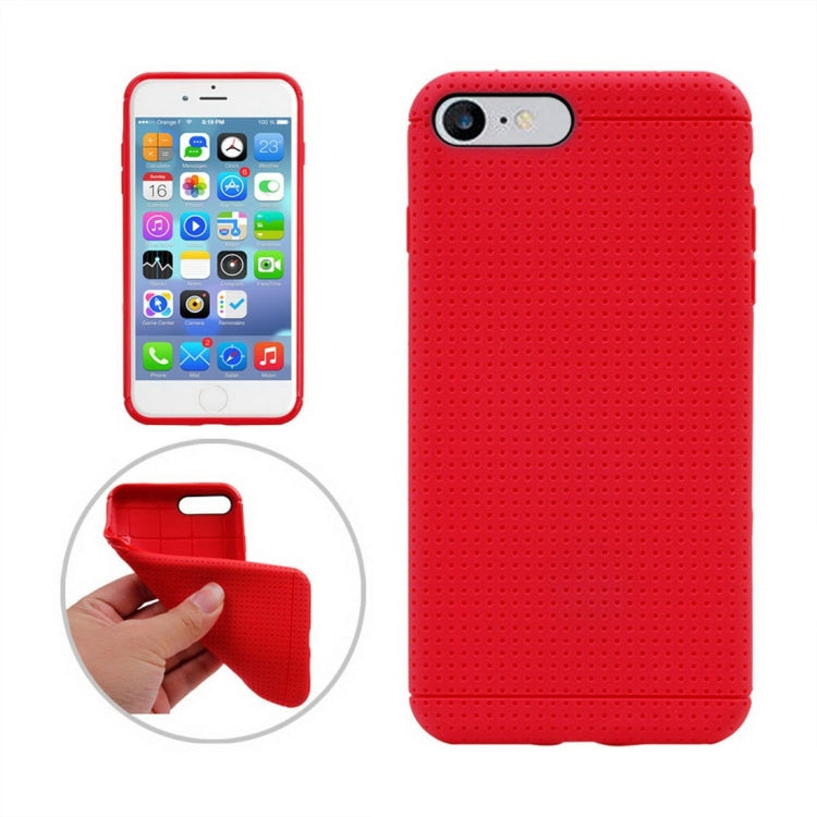 For iPhone 8 Plus & 7 Plus   Honeycomb Texture Soft TPU Protective Case