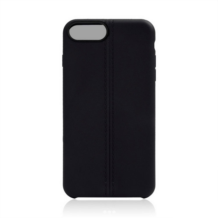For iPhone 8 Plus & 7 Plus   Central Double Line Smooth Surface Soft TPU Protective Case