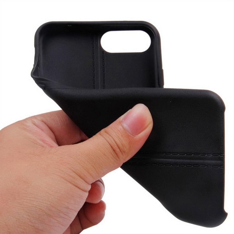 For iPhone 8 Plus & 7 Plus   Central Double Line Smooth Surface Soft TPU Protective Case