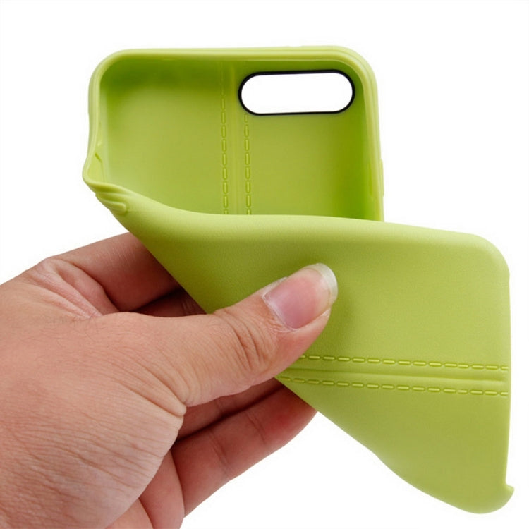 For iPhone 8 Plus & 7 Plus   Central Double Line Smooth Surface Soft TPU Protective Case