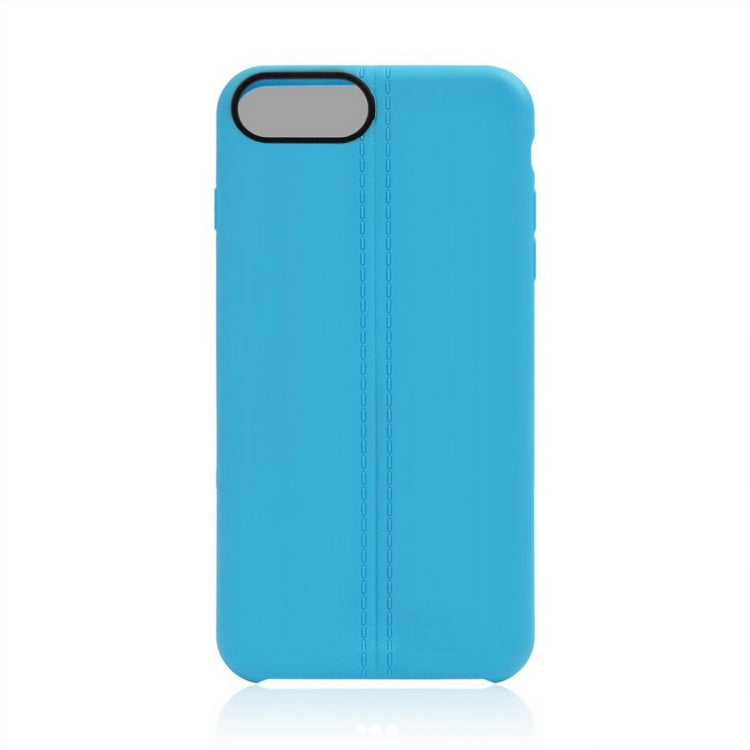 For iPhone 8 Plus & 7 Plus   Central Double Line Smooth Surface Soft TPU Protective Case