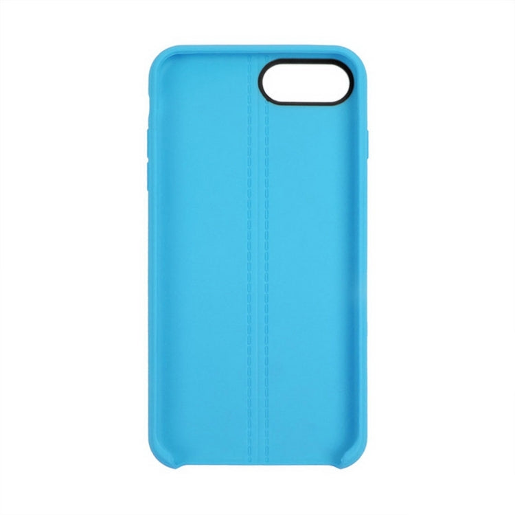 For iPhone 8 Plus & 7 Plus   Central Double Line Smooth Surface Soft TPU Protective Case