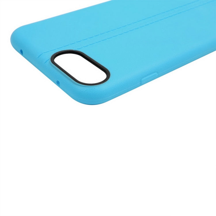 For iPhone 8 Plus & 7 Plus   Central Double Line Smooth Surface Soft TPU Protective Case