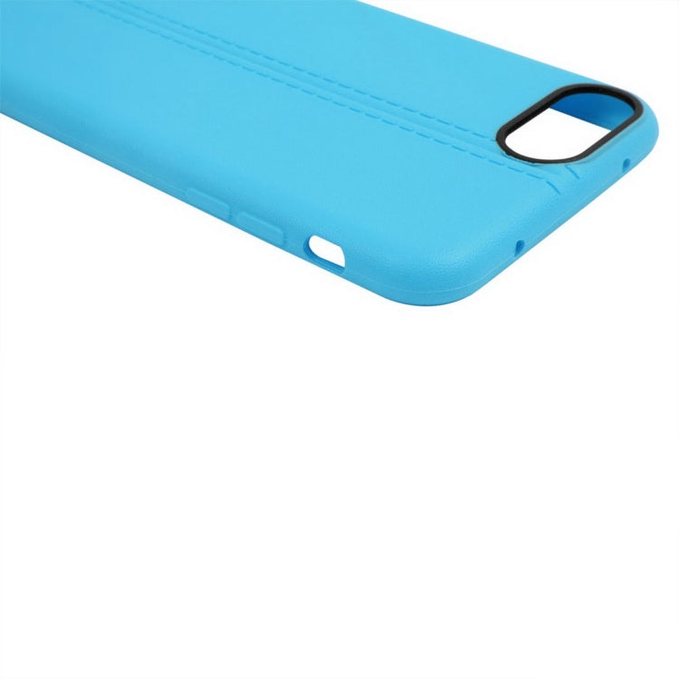 For iPhone 8 Plus & 7 Plus   Central Double Line Smooth Surface Soft TPU Protective Case
