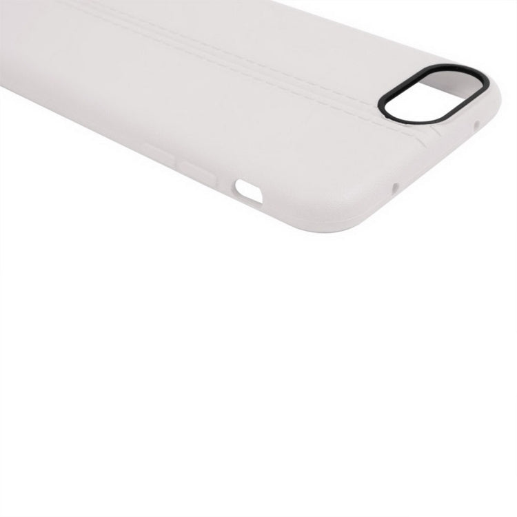 For iPhone 8 Plus & 7 Plus   Central Double Line Smooth Surface Soft TPU Protective Case