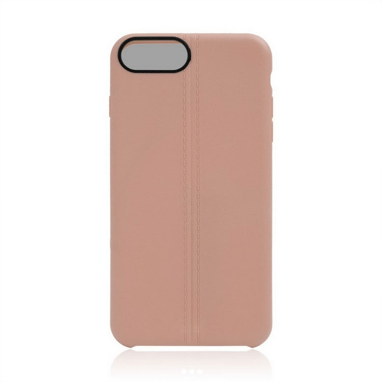 For iPhone 8 Plus & 7 Plus   Central Double Line Smooth Surface Soft TPU Protective Case