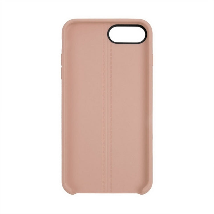 For iPhone 8 Plus & 7 Plus   Central Double Line Smooth Surface Soft TPU Protective Case