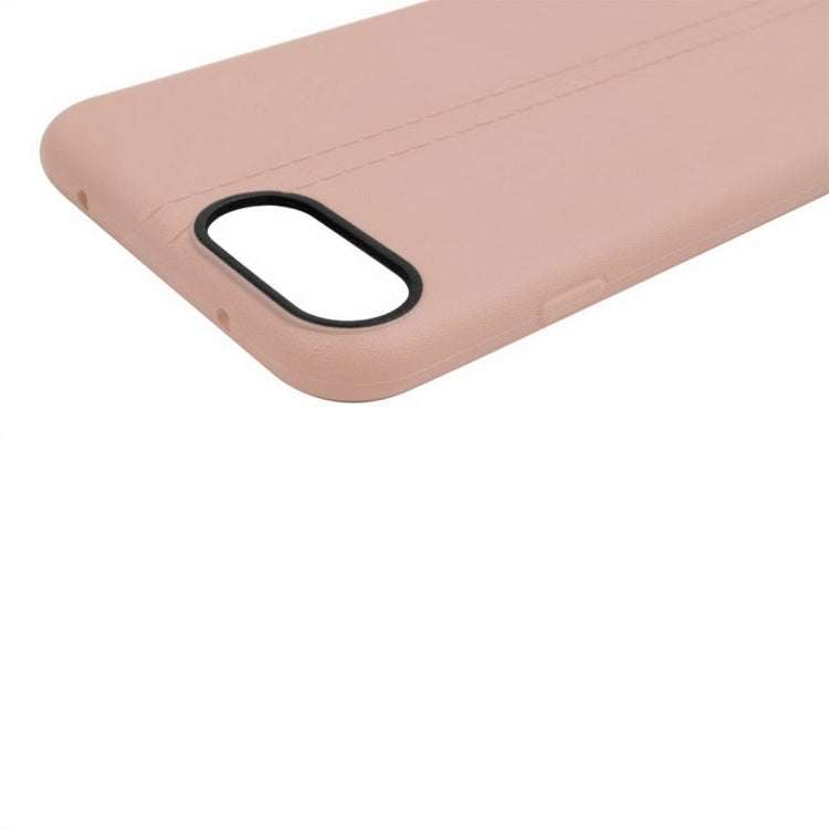 For iPhone 8 Plus & 7 Plus   Central Double Line Smooth Surface Soft TPU Protective Case