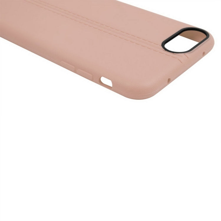 For iPhone 8 Plus & 7 Plus   Central Double Line Smooth Surface Soft TPU Protective Case