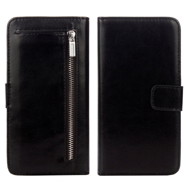 For iPhone 8 Plus & 7 Plus   Separable Crazy Horse Texture Zipper Wallet Style Flip Leather Case
