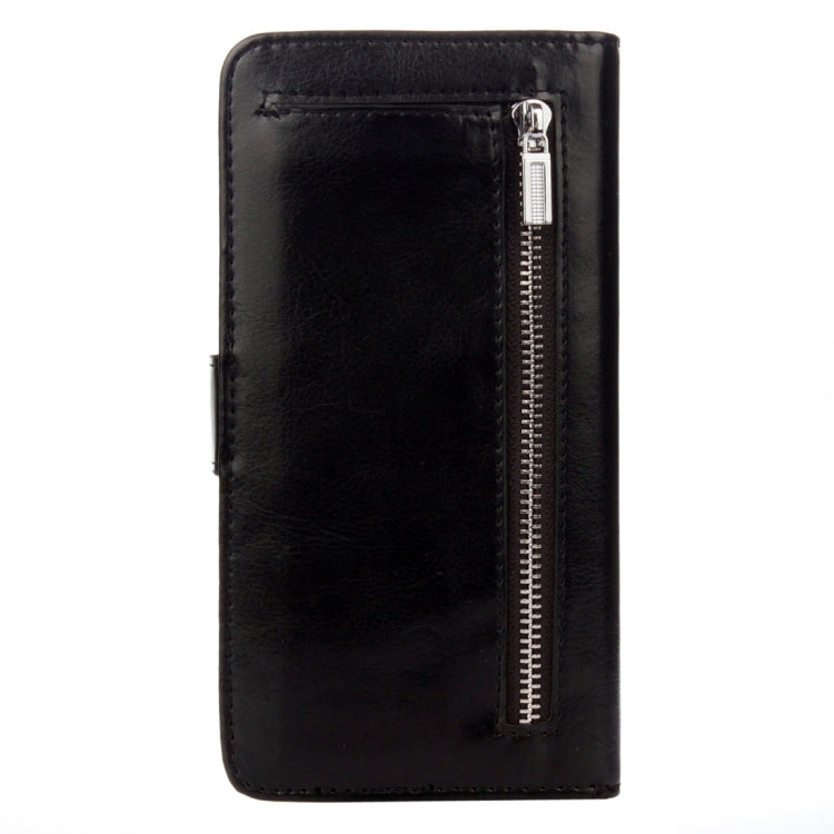 For iPhone 8 Plus & 7 Plus   Separable Crazy Horse Texture Zipper Wallet Style Flip Leather Case