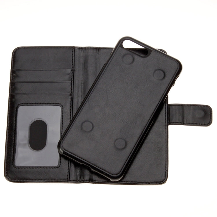 For iPhone 8 Plus & 7 Plus   Separable Crazy Horse Texture Zipper Wallet Style Flip Leather Case