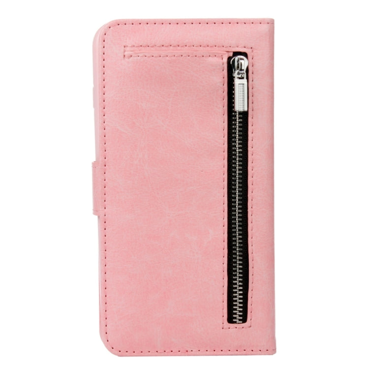 For iPhone 8 Plus & 7 Plus   Separable Crazy Horse Texture Zipper Wallet Style Flip Leather Case