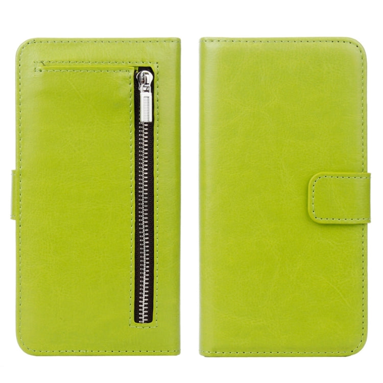 For iPhone 8 Plus & 7 Plus   Separable Crazy Horse Texture Zipper Wallet Style Flip Leather Case