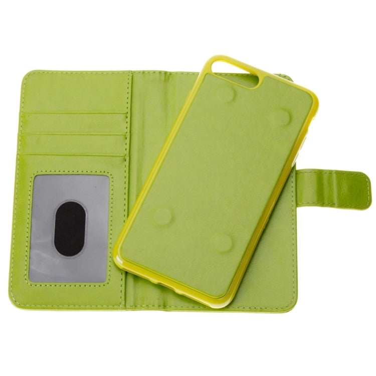 For iPhone 8 Plus & 7 Plus   Separable Crazy Horse Texture Zipper Wallet Style Flip Leather Case