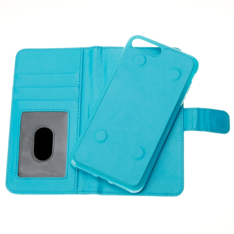 For iPhone 8 Plus & 7 Plus   Separable Crazy Horse Texture Zipper Wallet Style Flip Leather Case